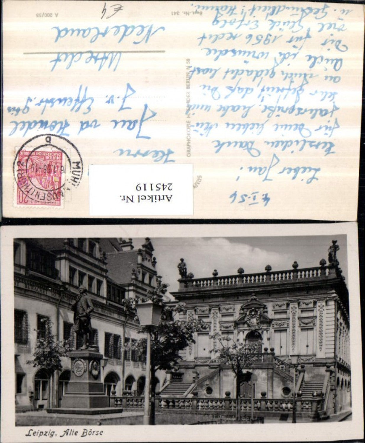 245119,Leipzig Alte Börse m. Goethe-Denkmal