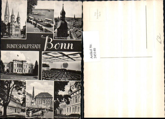 245140,Bonn Münster Universität Rathaus Markt Palais Bundeshaus Villa Hammerschmidt Remigiuskirche Mehrbildkarte