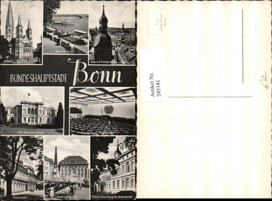 245141,Bonn Münster Universität Rathaus Markt Palais Bundeshaus Villa Hammerschmidt Remigiuskirche Mehrbildkarte