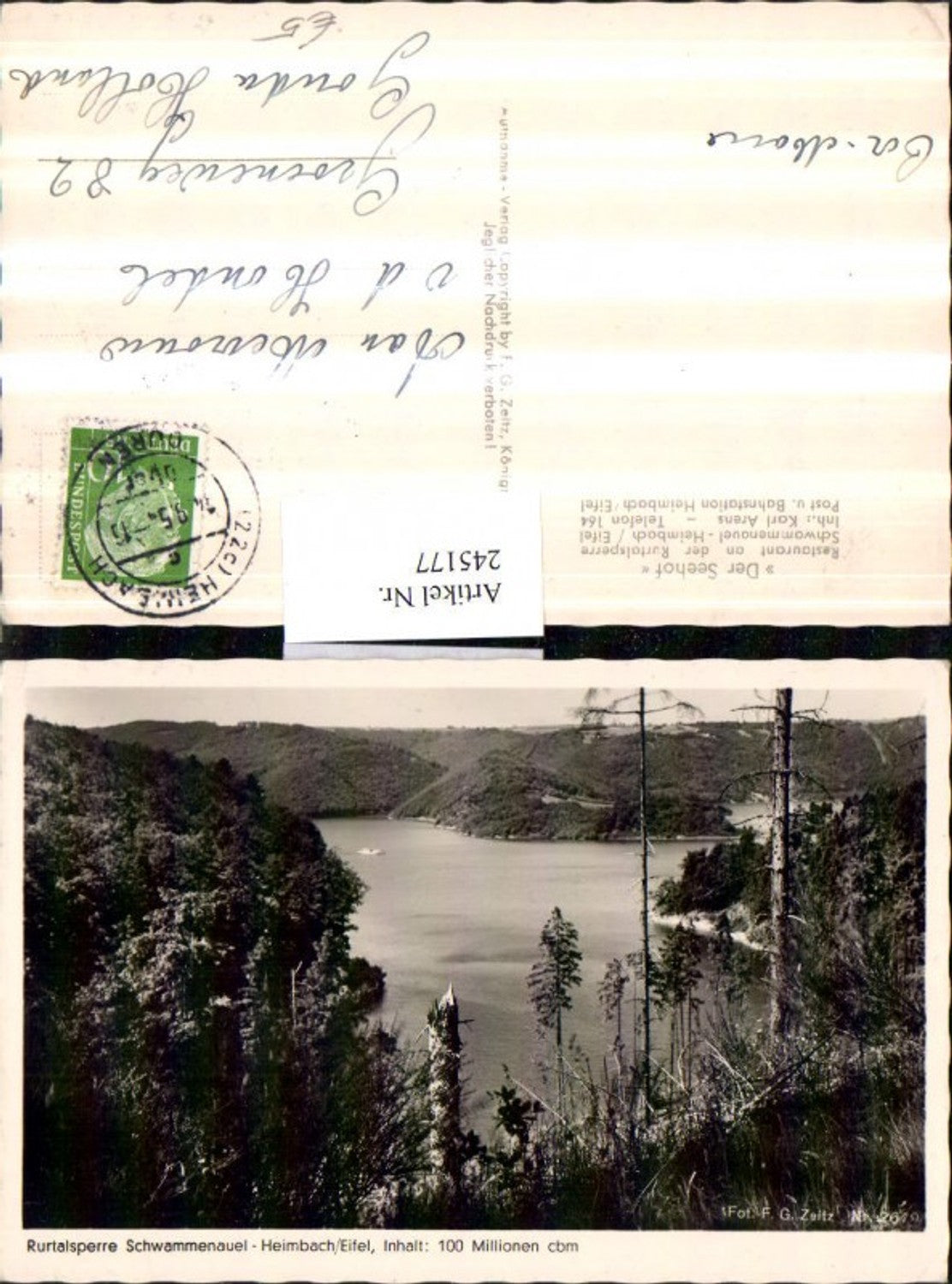 245177,Rurtalsperre Schwammenauel-Heimbach in d. Eifel Partie