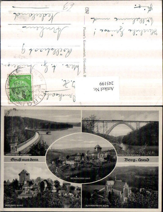 245199,Gruß aus d. Bergisches Land Müngstener Brücke Altenberger Dom Schloss Burg Talsperre Mehrbildkarte