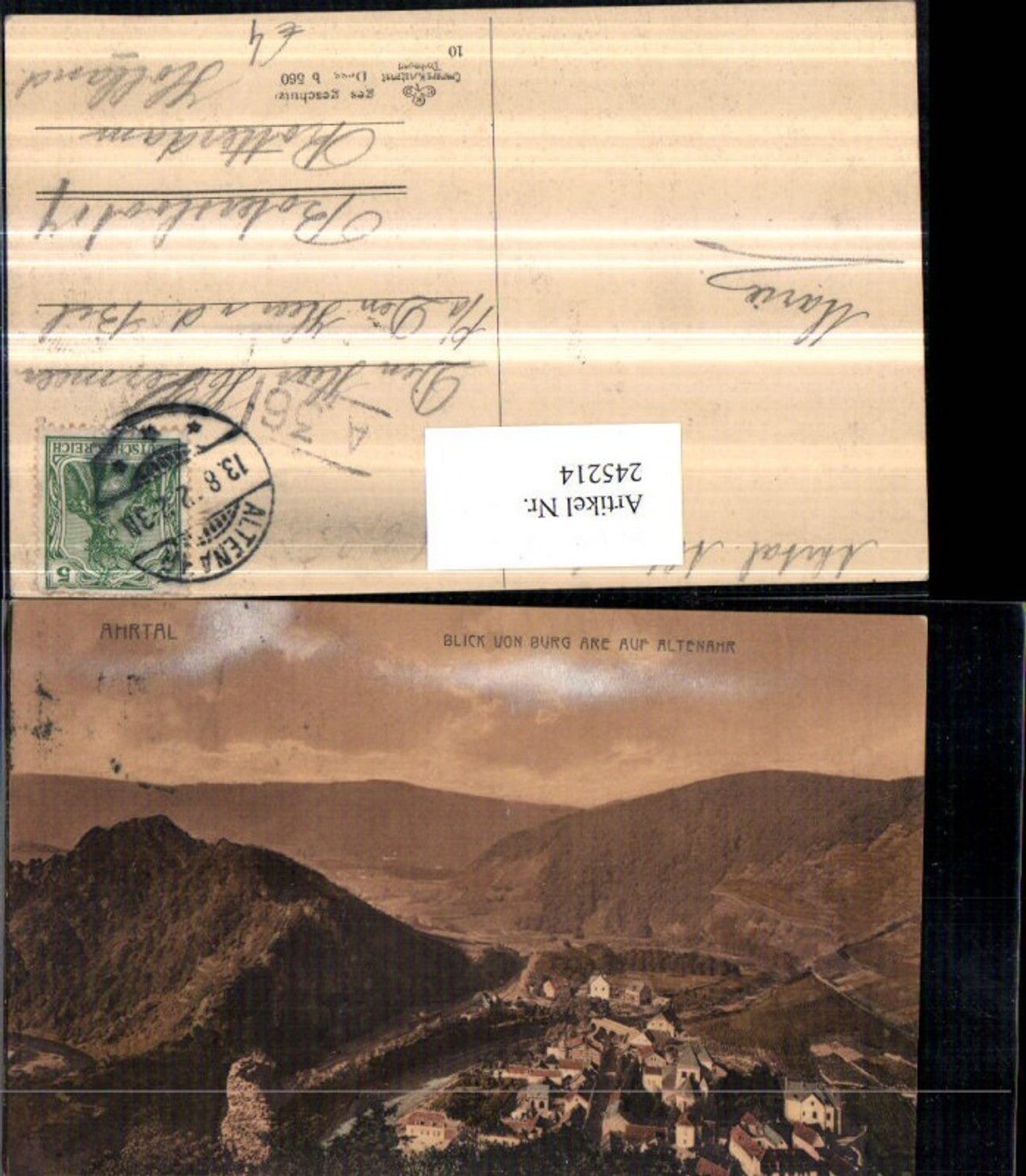 245214,Ahrtal Blick von d. Burg Are auf Altenahr Totale