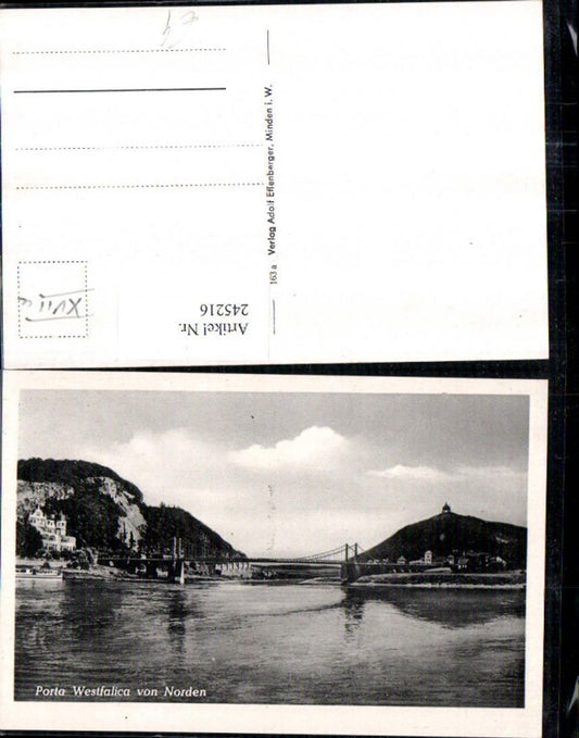 245216,Porta Westfalica von Norden Brücke