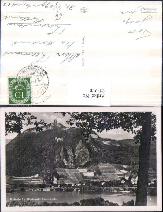 245220,Rhöndorf am Rhein m. Drachenfels Ruine