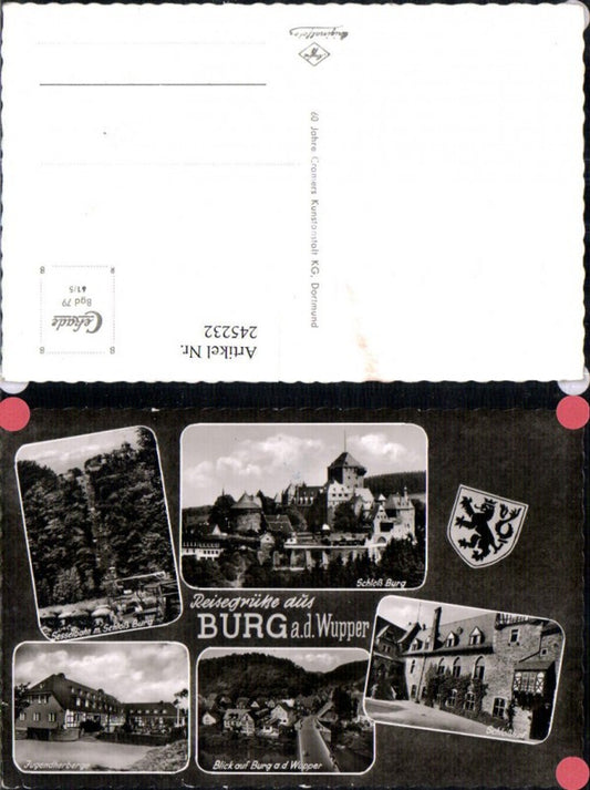 245232,Burg an d. Wupper Schloss Sesselbahn Jugendherberge Schlosshof Mehrbildkarte