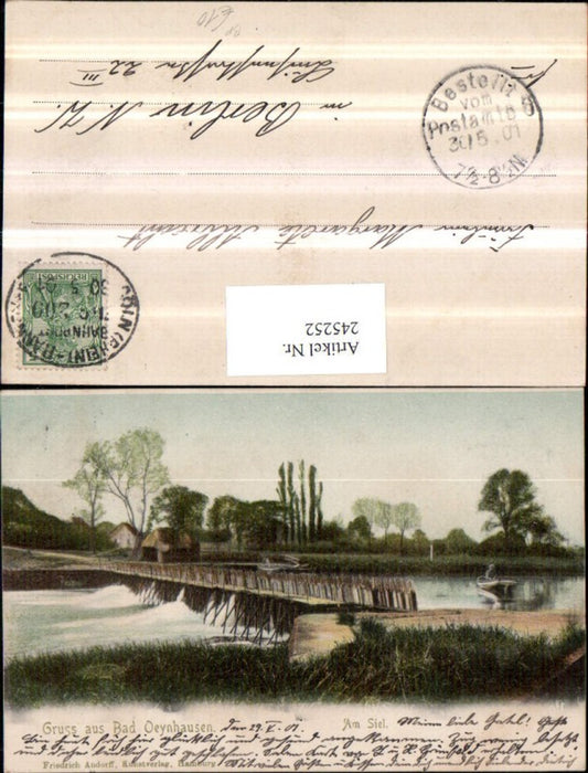 245252,Gruß aus Bad Oeynhausen am Siel Wehr Bahnpost Zug 209