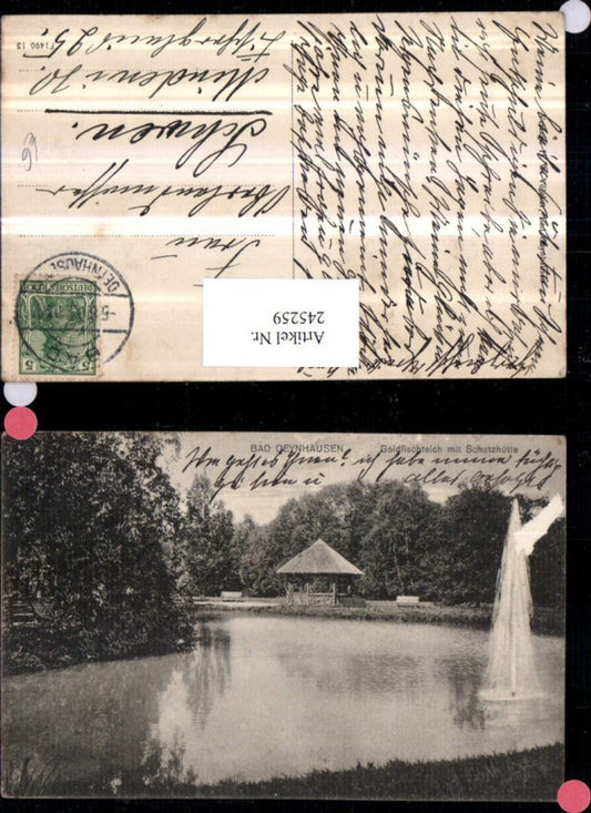 245259,Bad Oeynhausen Goldfischteich m. Schutzhütte