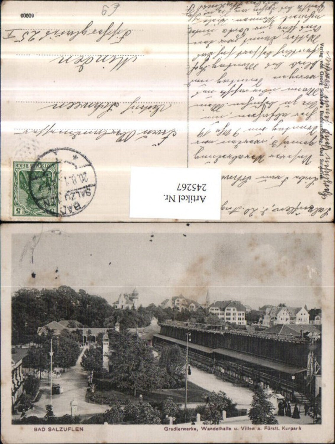 245267,Bad Salzuflen Gradierwerke Wandelhalle u. Villen am Fürstlichen Kurpark