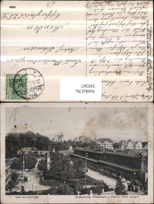 245267,Bad Salzuflen Gradierwerke Wandelhalle u. Villen am Fürstlichen Kurpark