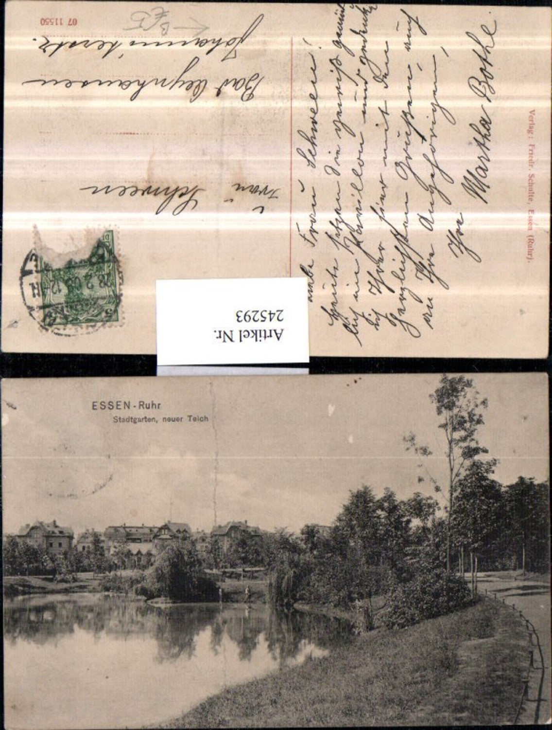 245293,Essen an d. Ruhr Stadtgarten Teich Partie