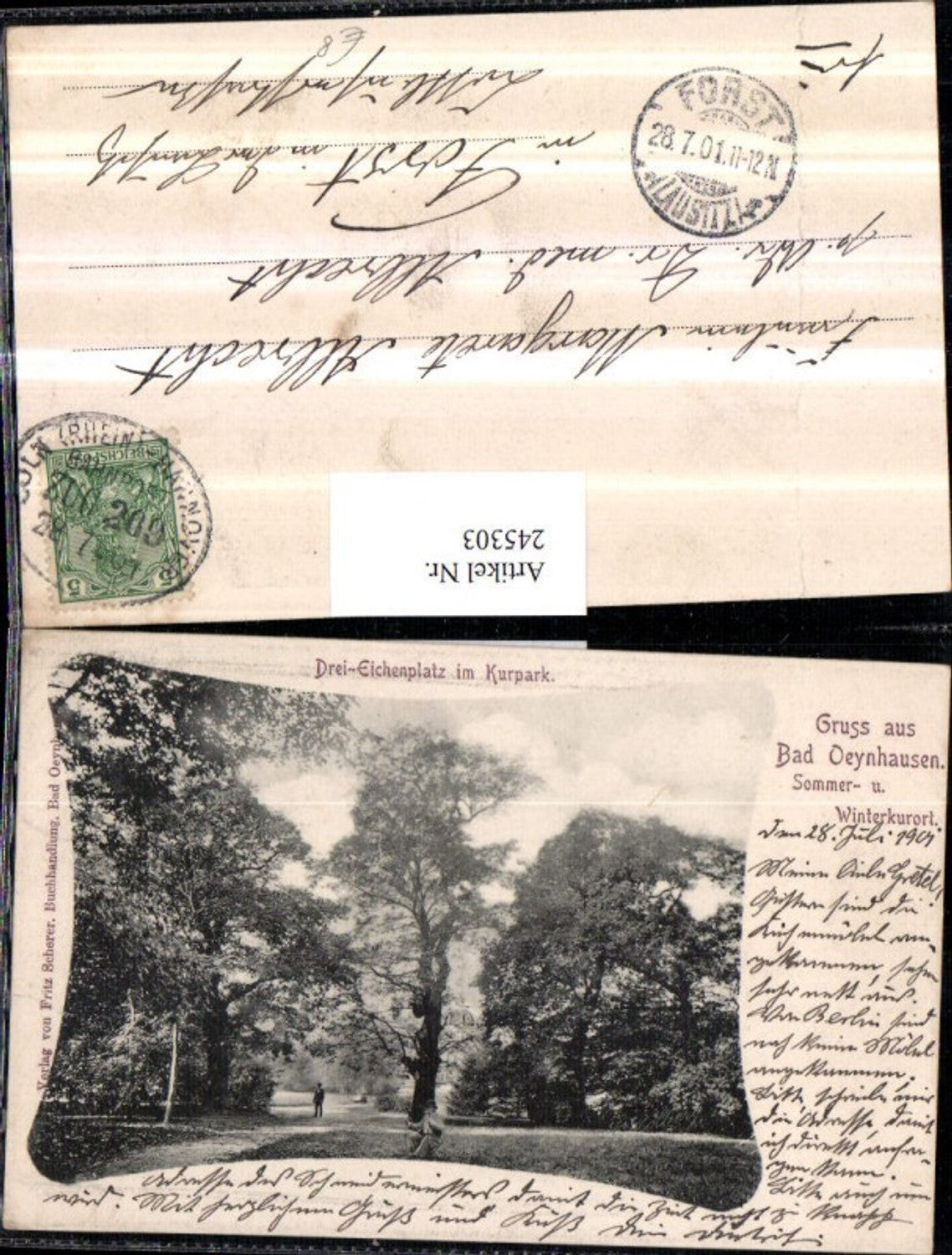245303,Gruß aus Bad Oeynhausen Drei-Eichenplatz im Kurpark