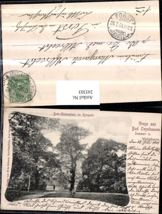 245303,Gruß aus Bad Oeynhausen Drei-Eichenplatz im Kurpark