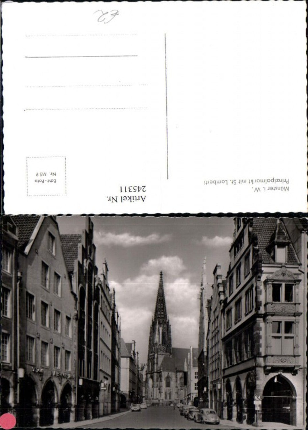 245311,Münster in Westfalen Prinzipalmarkt m. St. Lamberti Kirche Straßenansicht