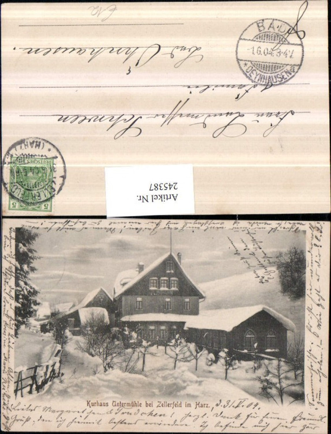 245387,Kurhaus Untermühle b. Zellerfeld im Harz Winterbild