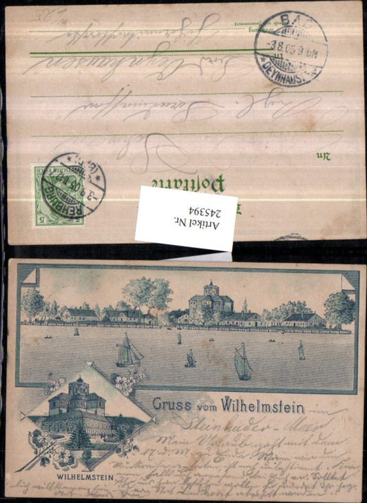 245394,Gruß vom Wilhelmstein Festung Segelboote Mehrbildkarte