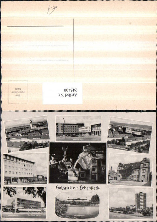 245400,Salzgitter Lebenstedt Teilansicht Stadtpark Hochhaus Schlos Salder Kaufhaus Gießerei Mehrbildkarte