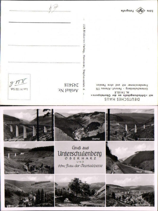 245418,Gruß aus Unterschulenberg im Oberharz Okertal Bramkebrücke Gasthaus Thiele Mehrbildkarte