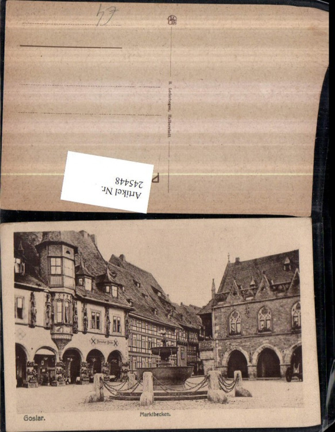 245448,Goslar Marktbecken Brunnen Erker