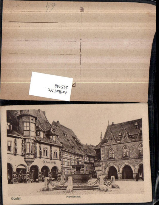 245448,Goslar Marktbecken Brunnen Erker