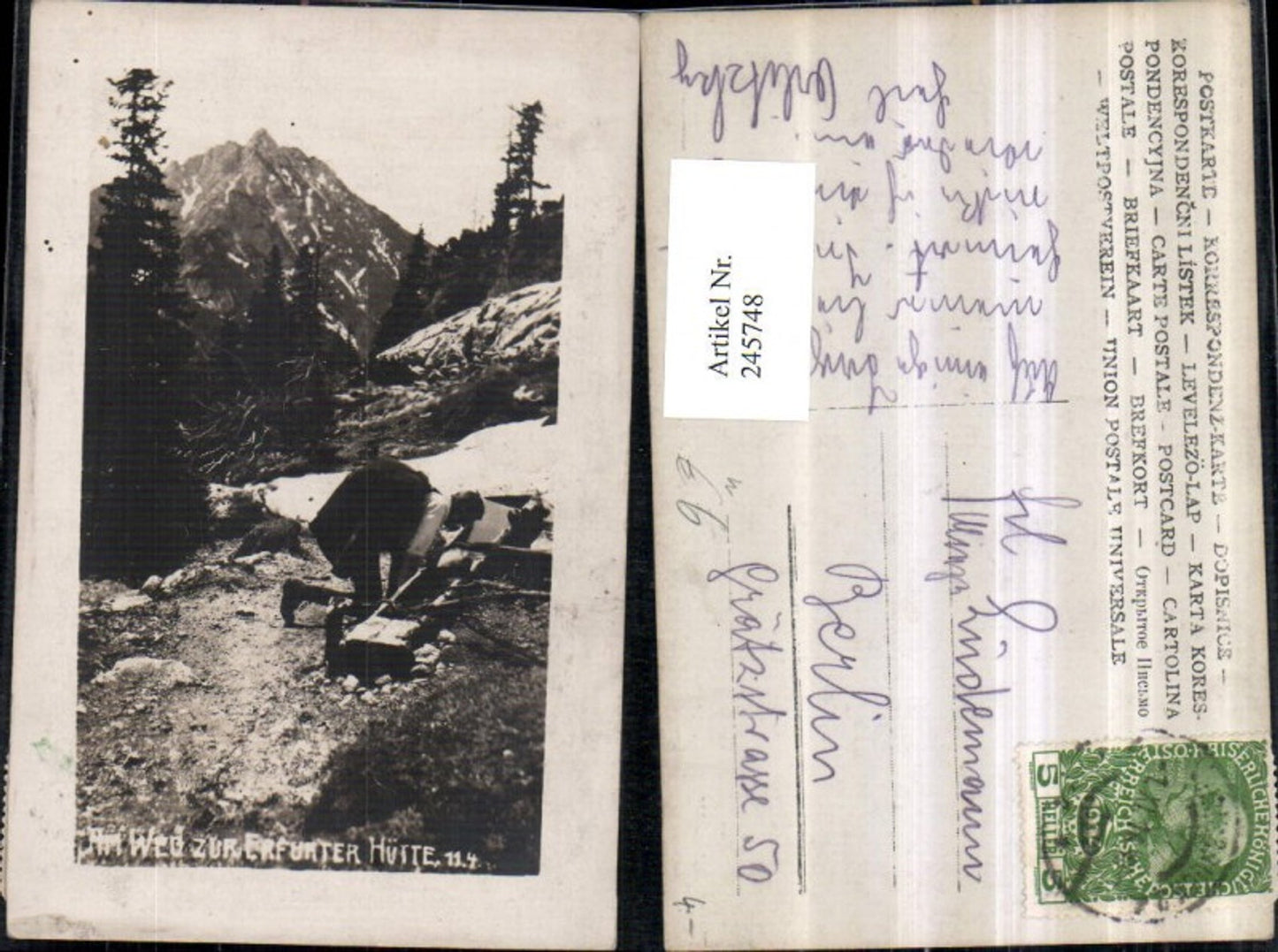 Alte Ansichtskarte – Old Postcard