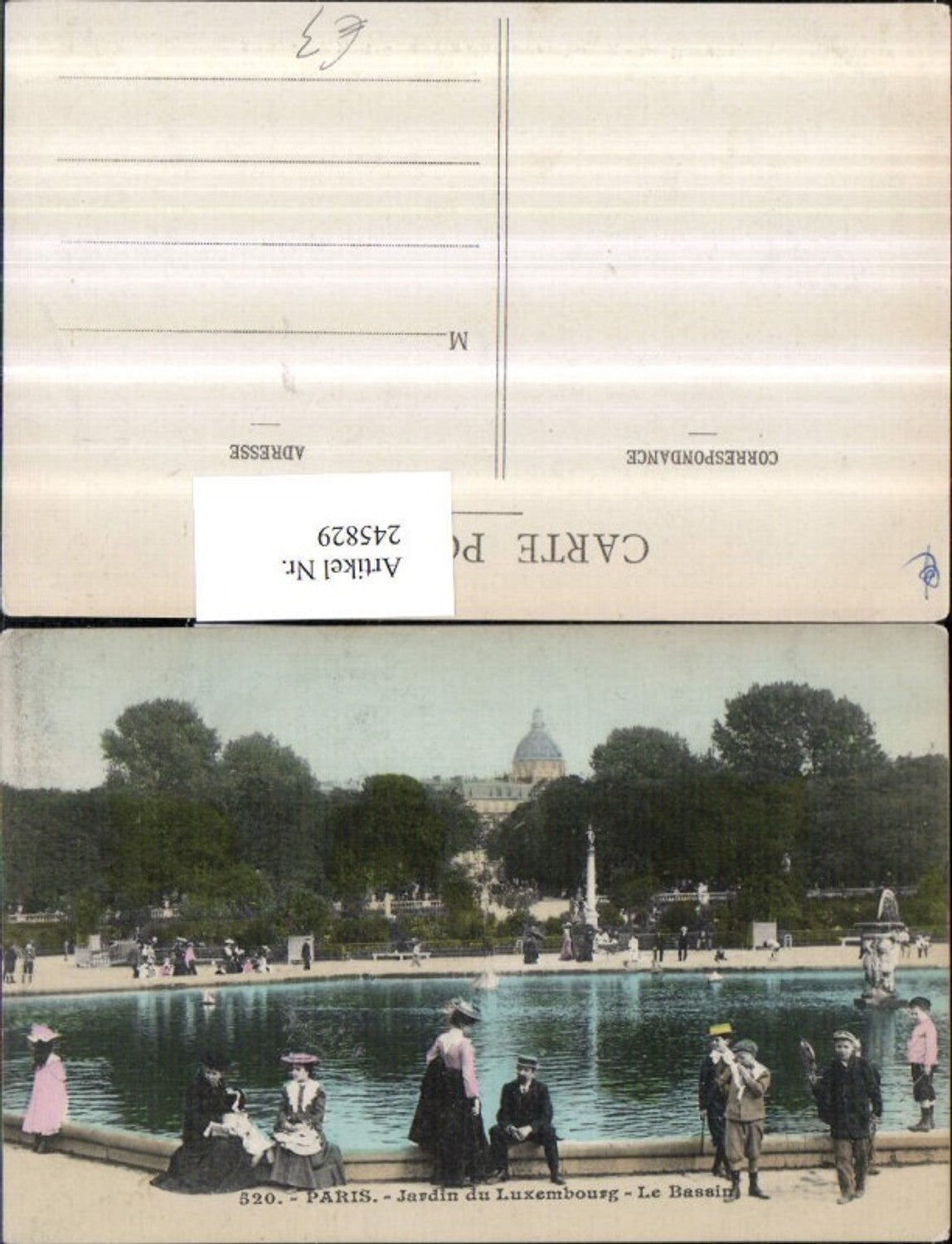 245829,Paris Jardin du Luxembourg Le Bassin Teich