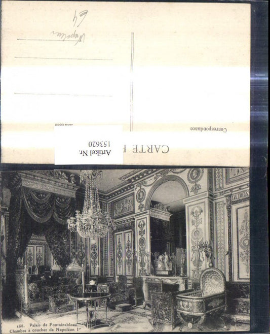 153620,Palais de Fontainebleau Chambre a coucher de Napoleon I Innenansicht Schloss
