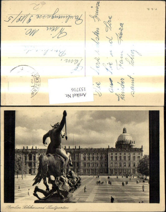 153716,Berlin Schloss u. Lustgarten Statue Denkmal