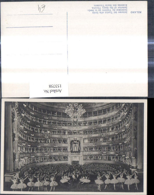 153758,Milano Mailand Interno del Teatro alla Scala Theater Oper Innenansicht