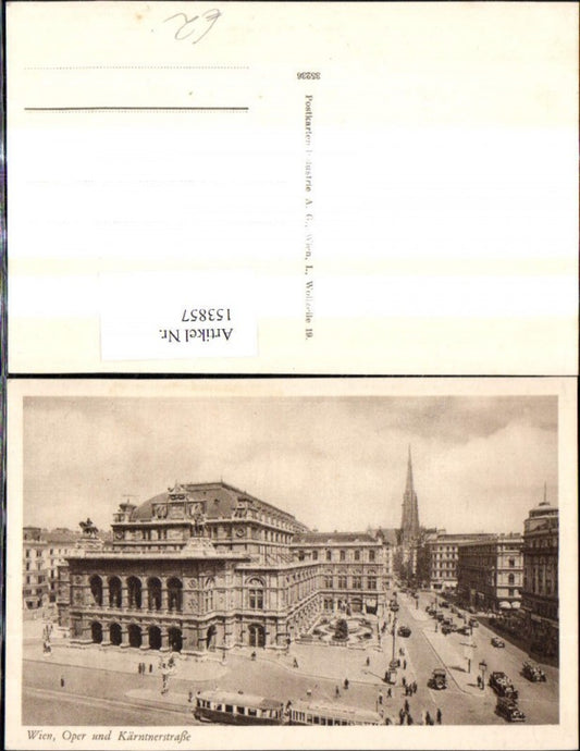 153857,Wien Oper u. Kärntnerstraße Staatsoper Strassenbahn