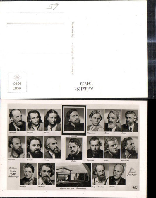 154973,Foto Ak Passionsspiele 1950 Oberammergau Schauspieler