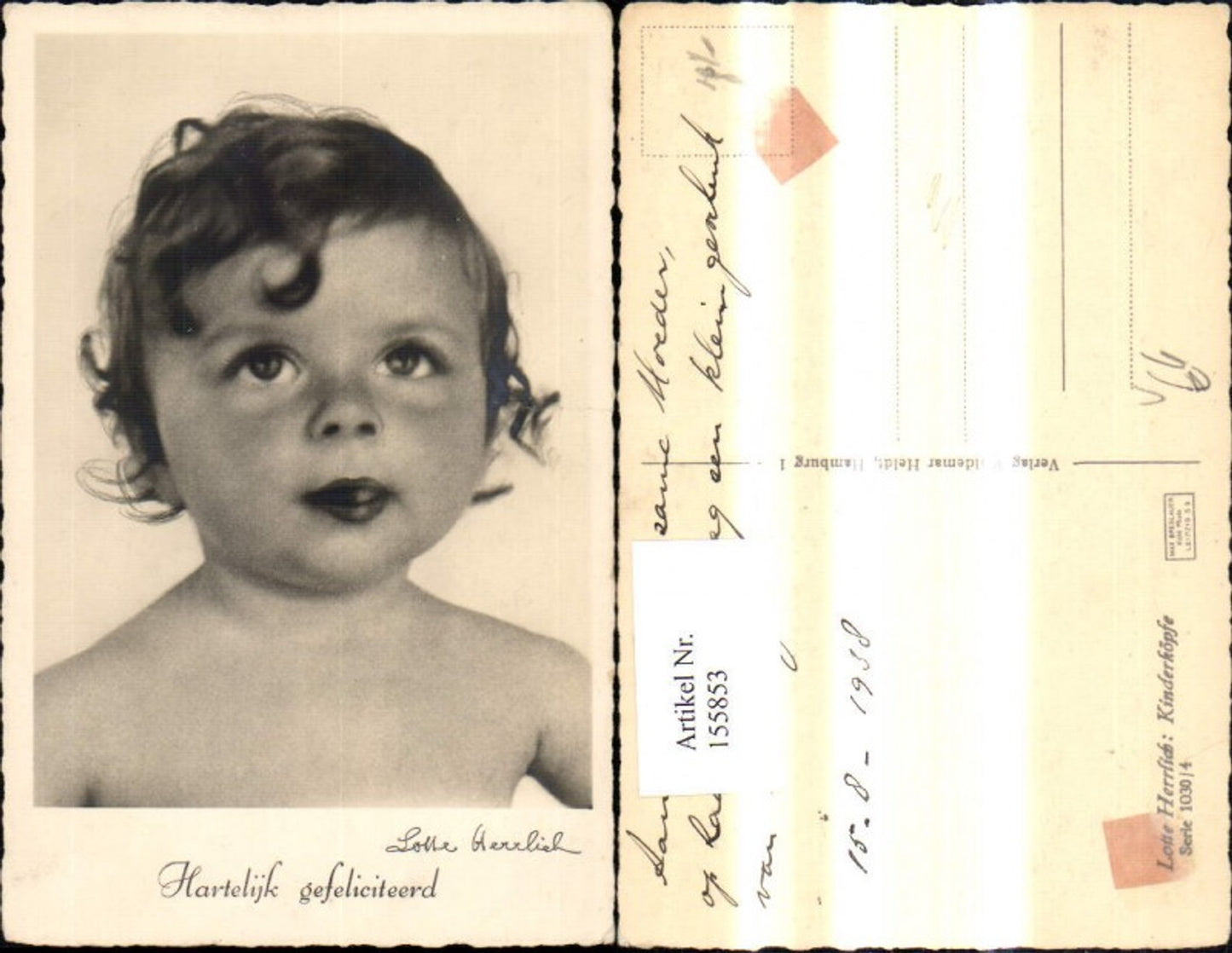 155853,Künstler Ak Lotte Herrlich Serie 1030/4 Kinderköpfe Portrait