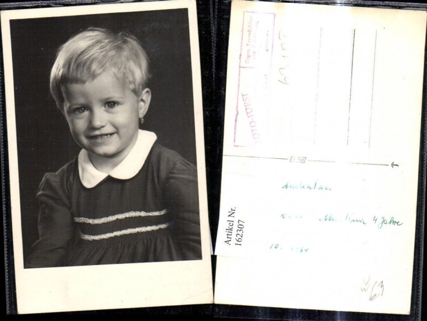 162307,Foto Ak Kind Mädchen Portrait pub Foto Fürst Leoben