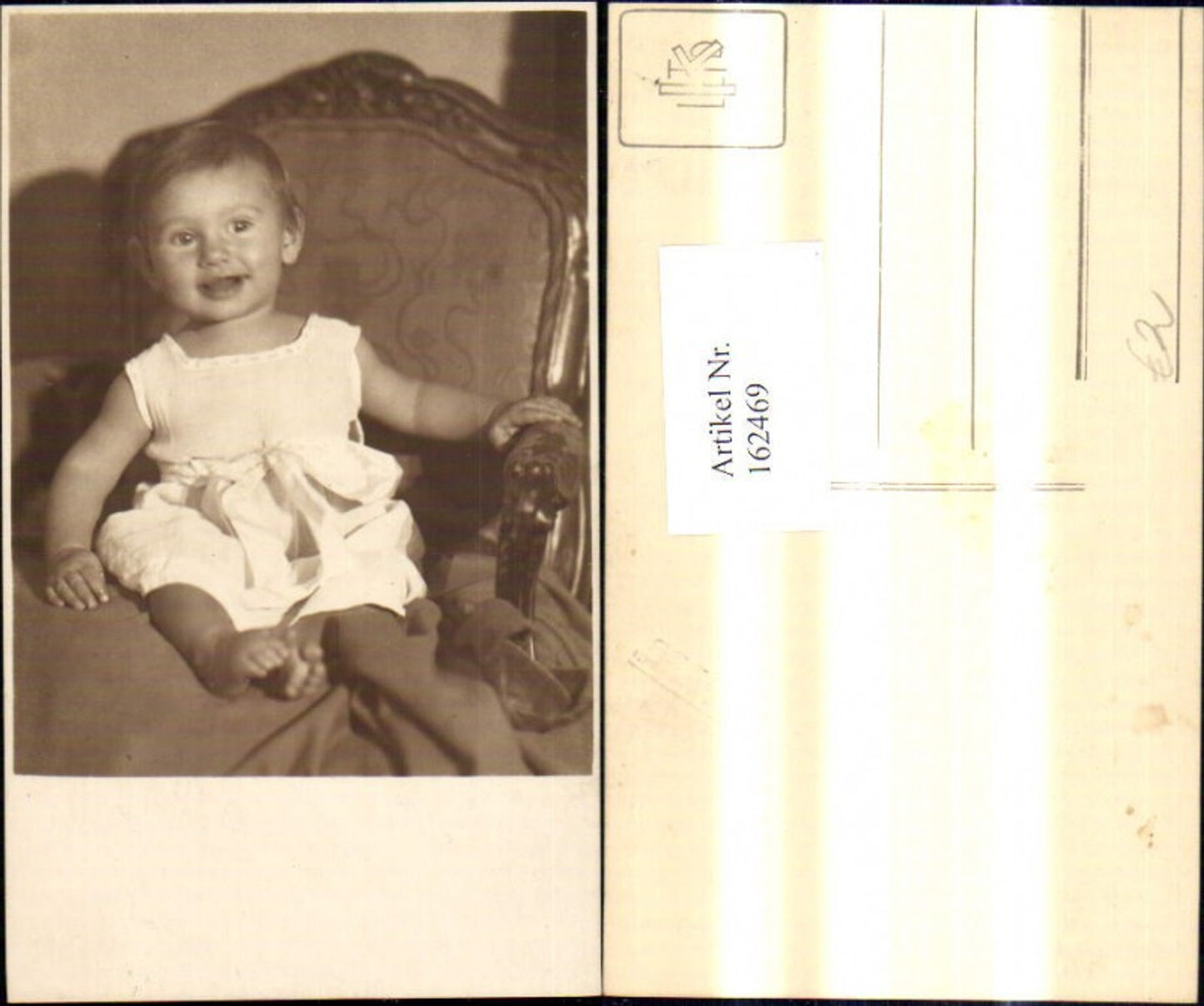 162469,Foto Ak Kind a. Sessel Stuhl