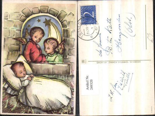 249320, Artist AK Christmas Christ Child Jesus Angel Shooting Star