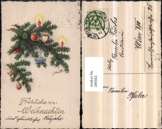 249382, Christmas fir branch candles gift candy pub Erika 5942