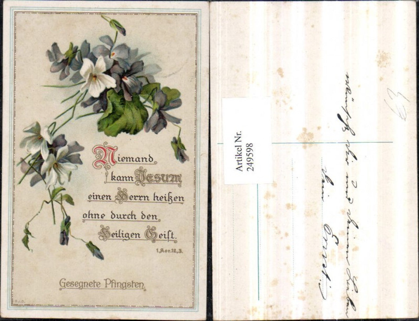 249598,Pfingsten Blumen Veilchen Spruch