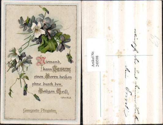249598,Pfingsten Blumen Veilchen Spruch