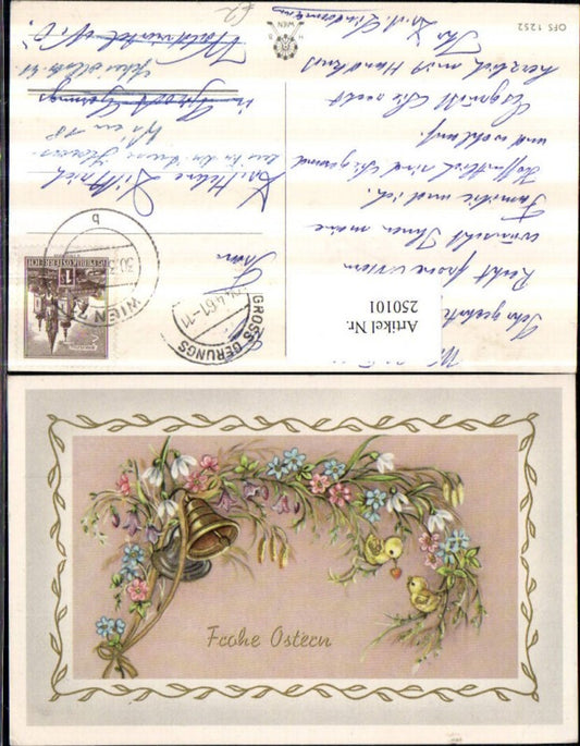 250101,Ostern Goldverzierung Blumen Schneeglocken Glockenblume Glocken Küken
