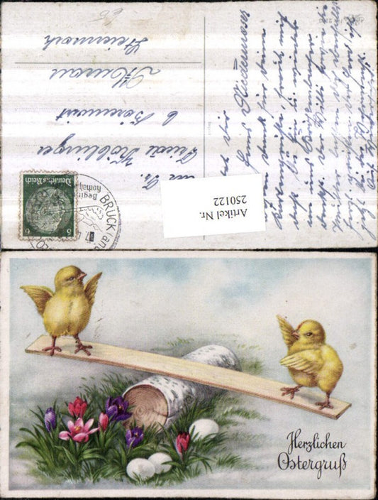 250122, Easter chicks on a seesaw, wooden board, flowers, crocuses, eggs, pub, heather 2107