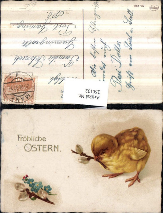 250132, Easter chicks pussy willows palm branches flowers forget-me-nots