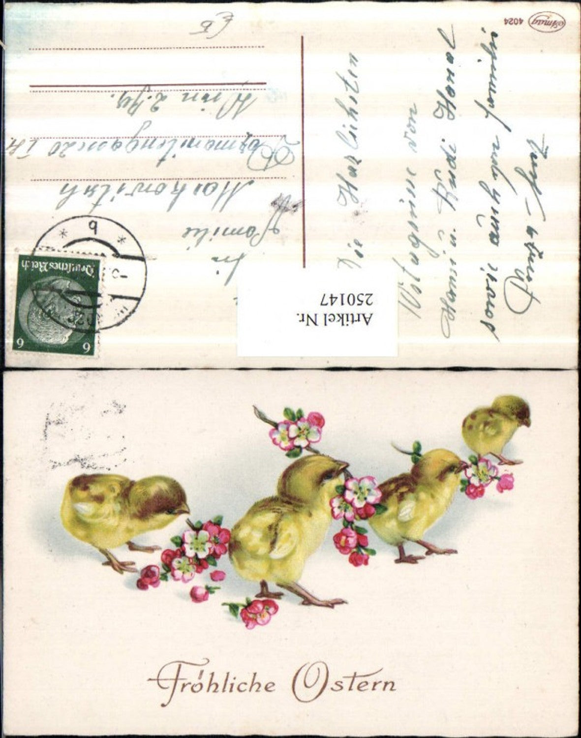 250147, Easter chicks with flowering branches, twigs, blossoms