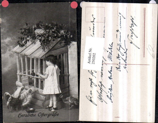 250202, Easter girl with dress, chicken coop, chickens, rooster, egg
