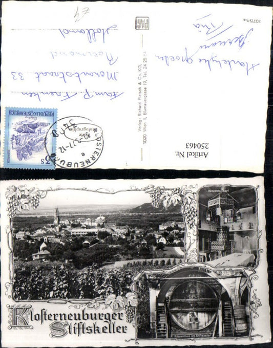 250463,Klosterneuburg Totale Stiftskeller Konventstüberl Riesenfass Mehrbildkarte
