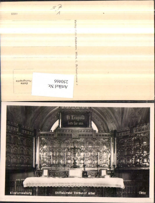 250466,Foto AK Klosterneuburg Stiftskirche Verduner Altar pub Foto Hubmann 1658