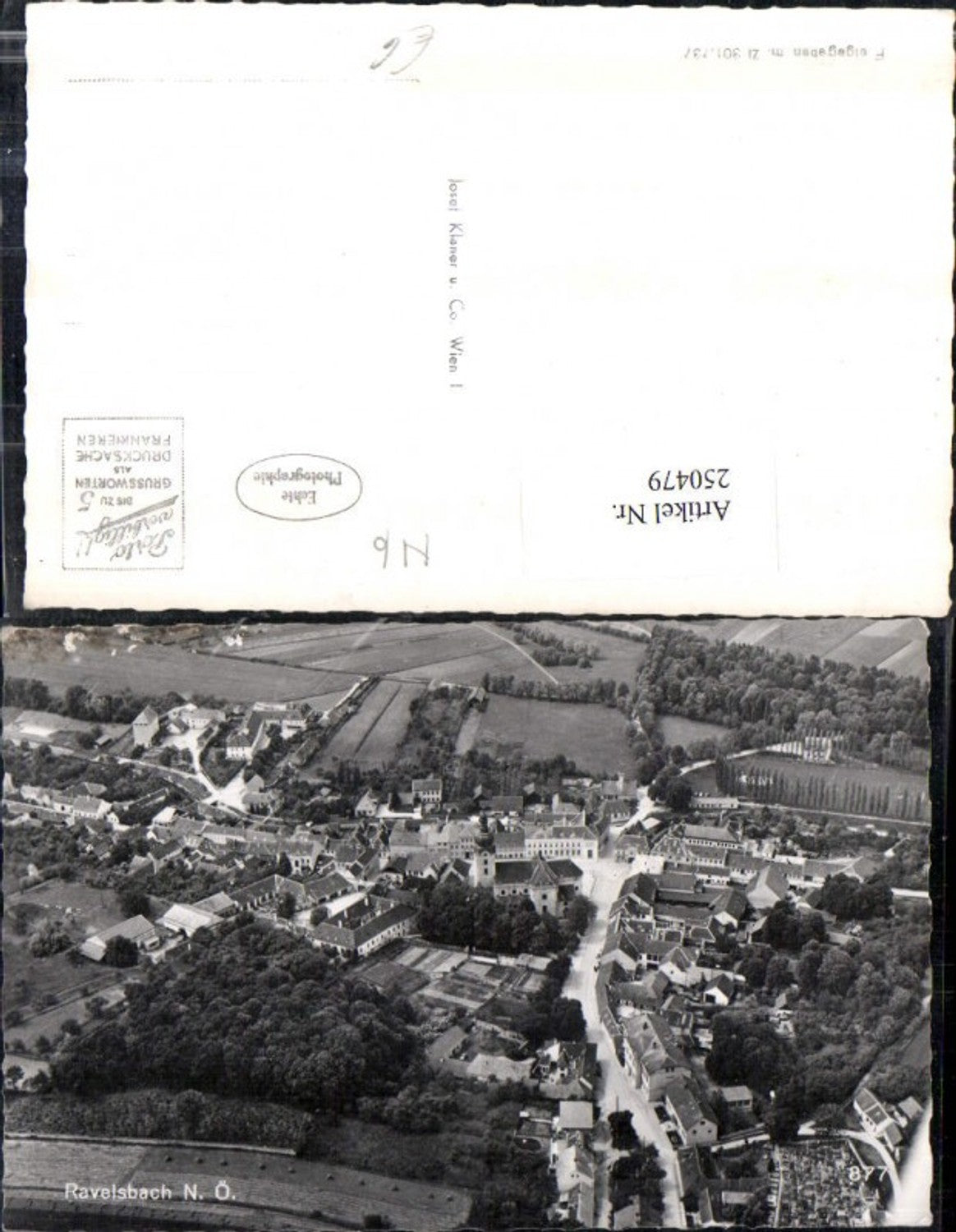 250479,Ravelsbach Totale Fliegeraufnahme