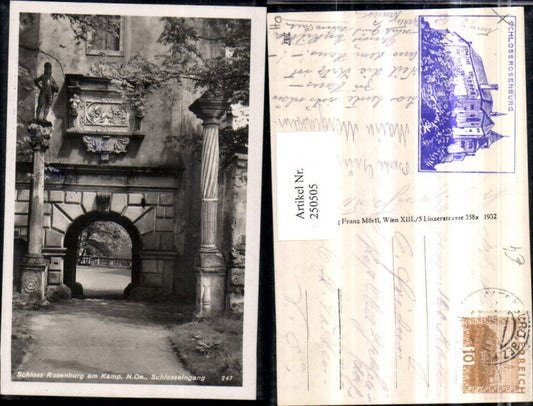 250505,Schloss Rosenburg am Kamp Schlosseingang