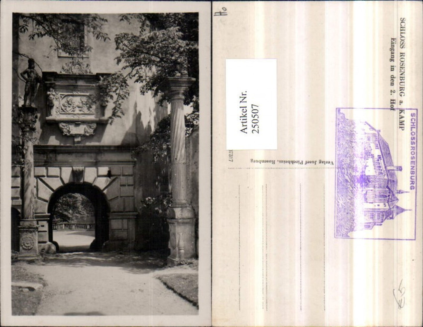 250507,Schloss Rosenburg am Kamp Schlosseingang in d. 2. Hof