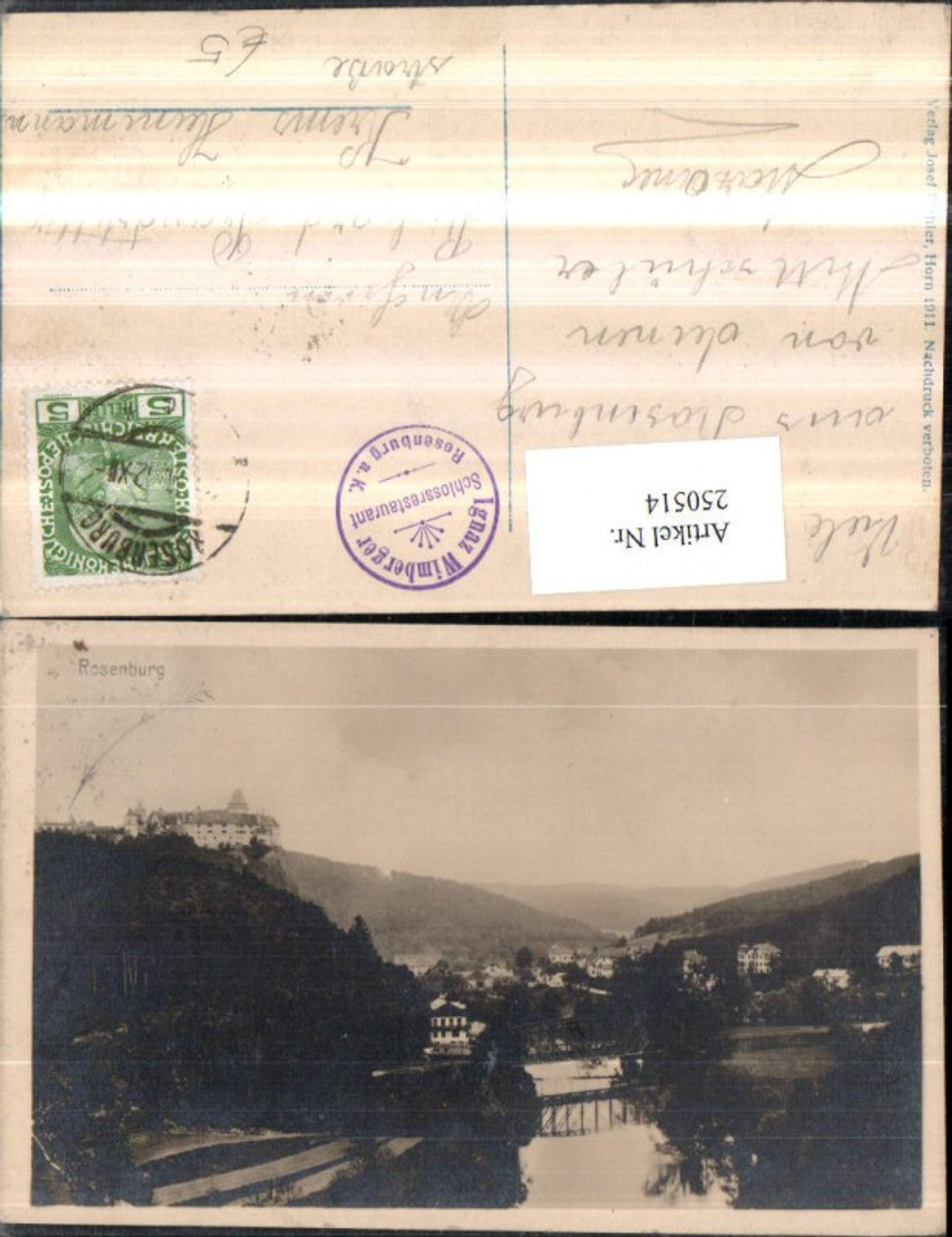 250514,Rosenburg am Kamp Teilansicht m. Schloss