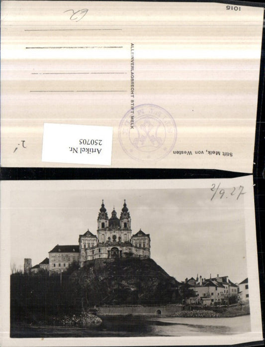 250705,Stift Melk an d. Donau von Westen