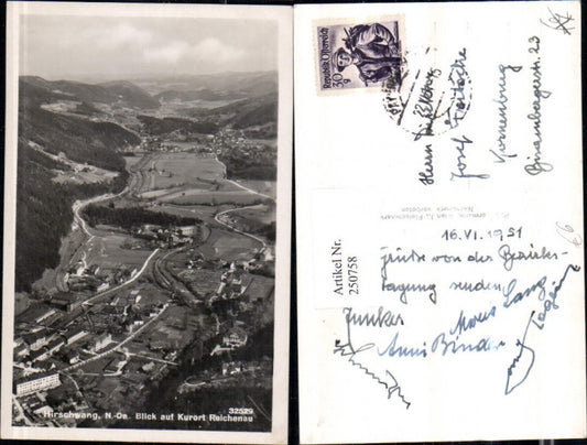 250758,Hirschwang Totale Blick auf Reichenau